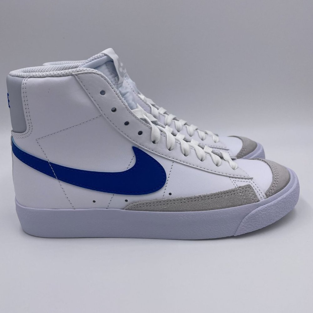 Nike Blazer Mid ' 77 White / Blue Womens Shoes - Picture 1 of 8